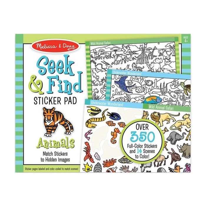 Набір для творчості Melissa&Doug Знайди і наклей наклейку Тварини (MD30152/MD40152)