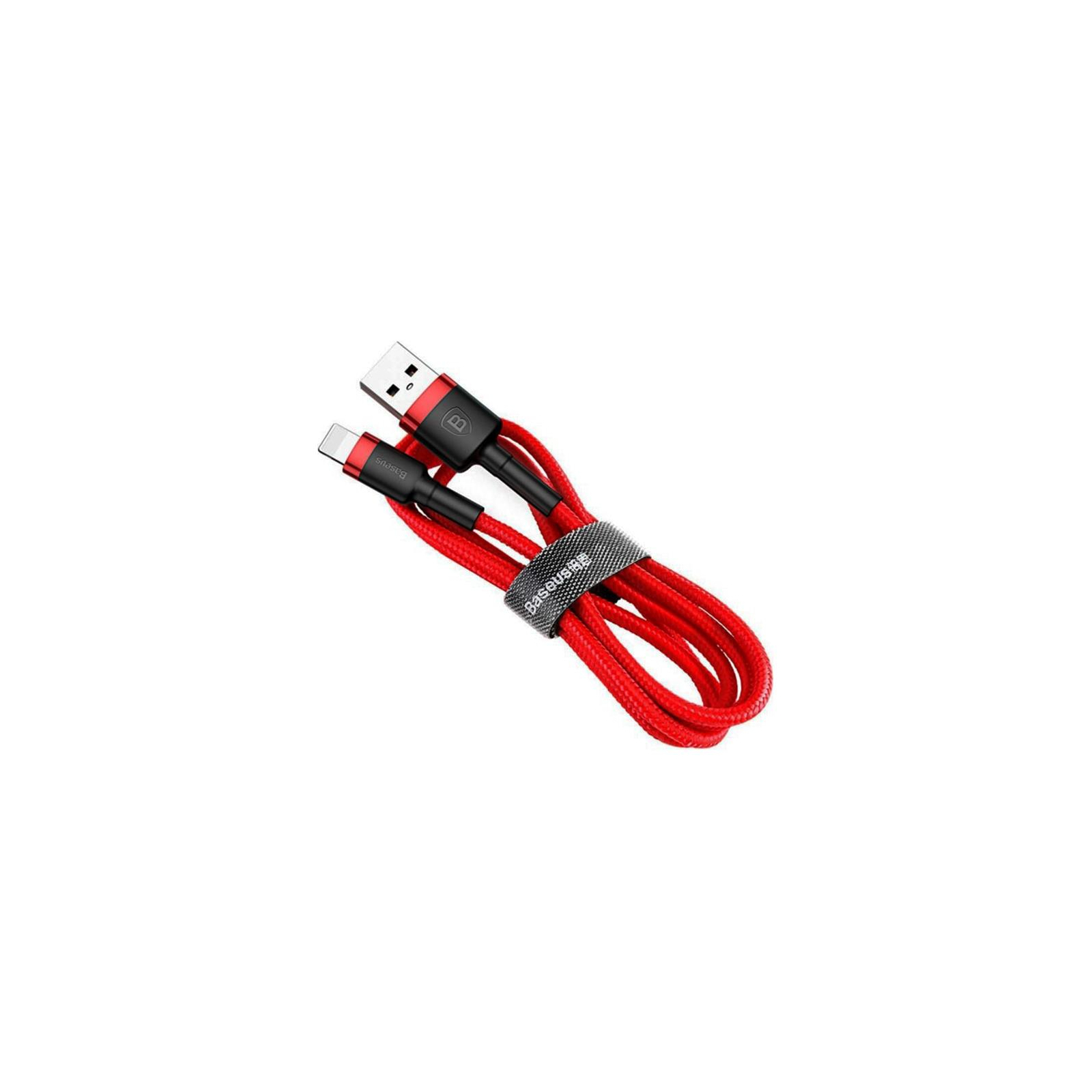 Дата кабель USB 2.0 AM to Lightning 0.5m Cafule 2.4A red+red Baseus (CALKLF-A09)