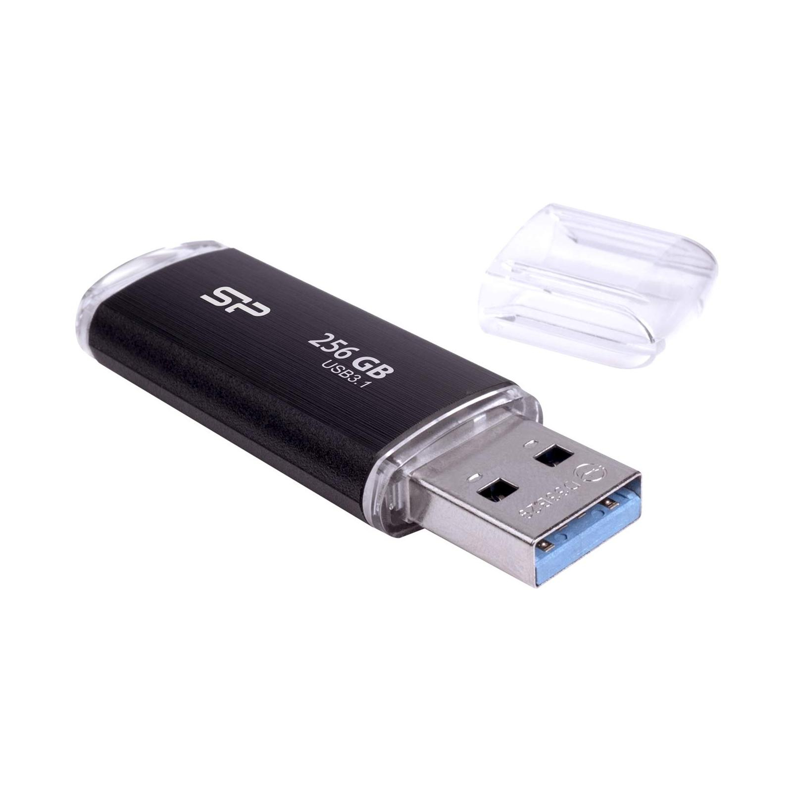 USB флеш накопитель Silicon Power 256GB Blaze b02 Black USB 3.0 (SP256GBUF3B02V1K) изображение 3