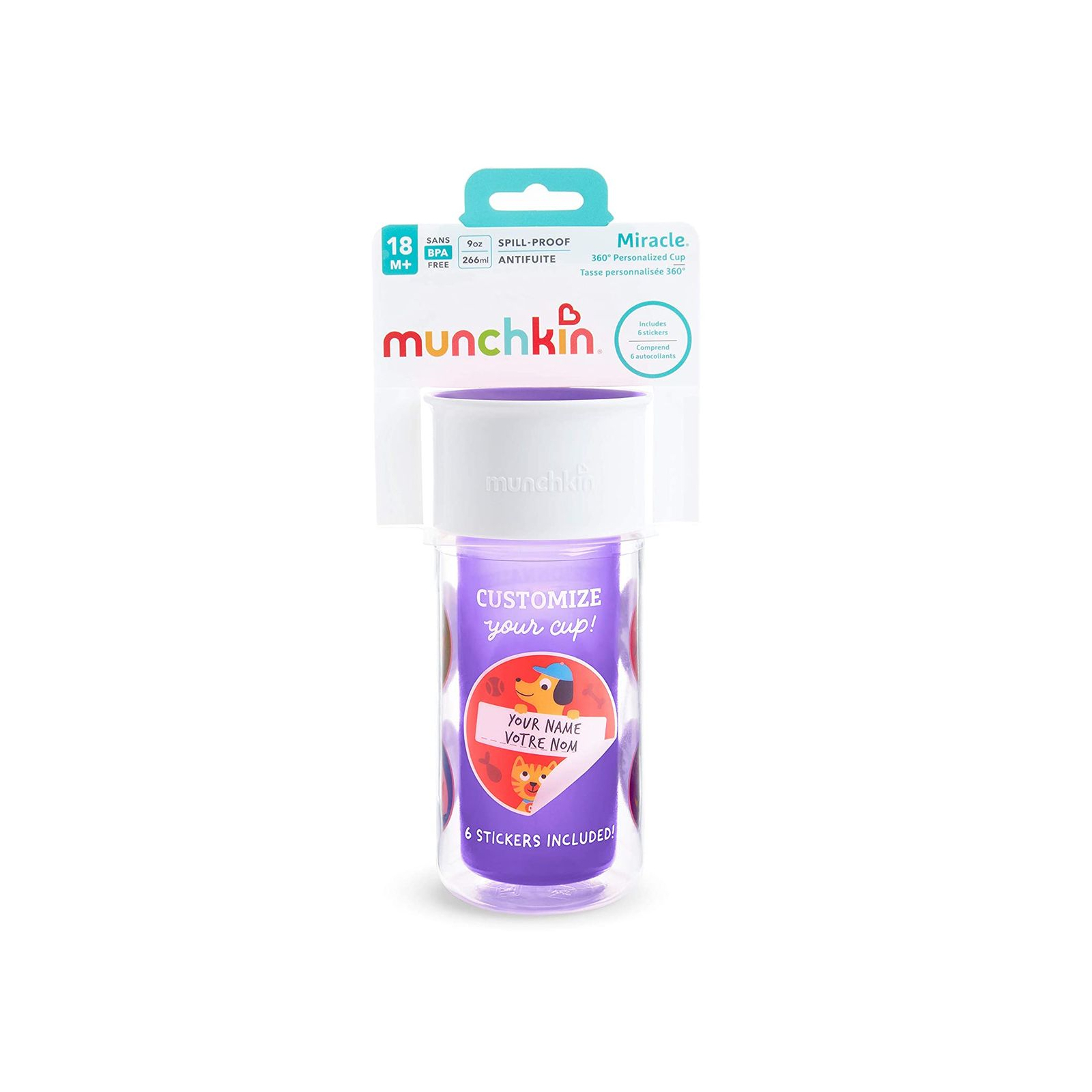 Поїльник-непроливайка Munchkin Miracle 360 Insulated 266 мл фіолетовий (17407.04) зображення 5