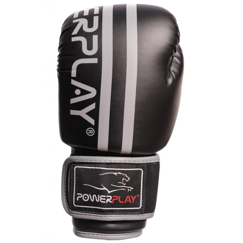 Боксерські рукавички PowerPlay 3010 10oz Black/Grey (PP_3010_10oz_Black/Grey) зображення 4
