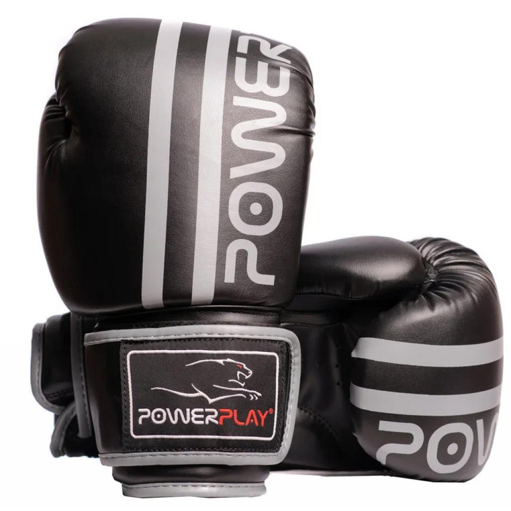 Боксерські рукавички PowerPlay 3010 10oz Black/Grey (PP_3010_10oz_Black/Grey)