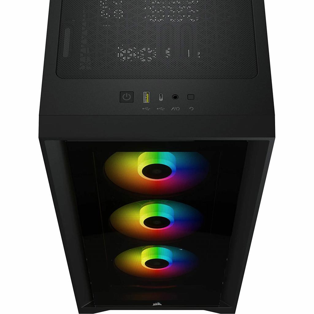 Корпус Corsair iCUE 4000X RGB Tempered Glass Black (CC-9011204-WW) зображення 5
