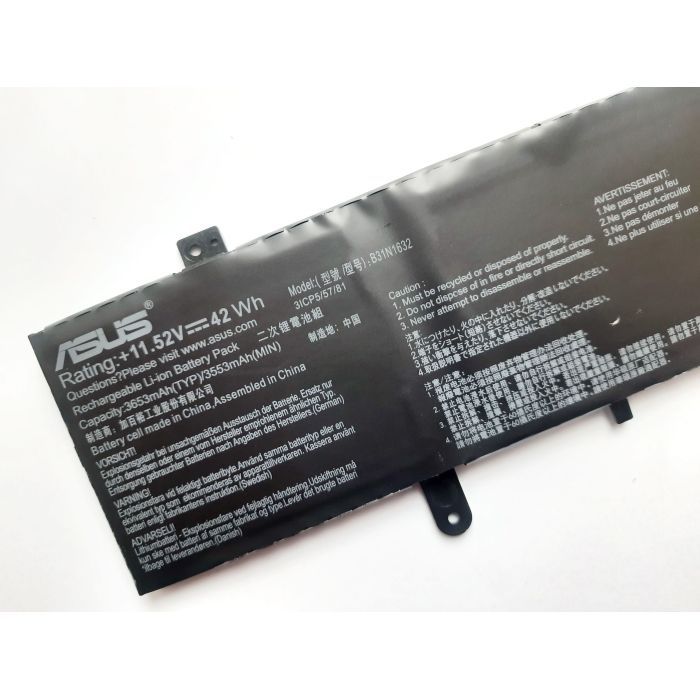 Акумулятор до ноутбука ASUS X405 B31N1632, 3653mAh (42Wh), 3cell, 11.52V, Li-ion (A47504) зображення 3