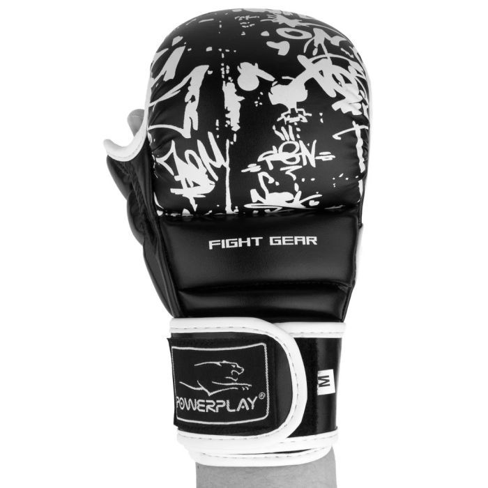 Рукавички для карате PowerPlay 3092KRT Black/White L (PP_3092krt_L_bl/white) зображення 3