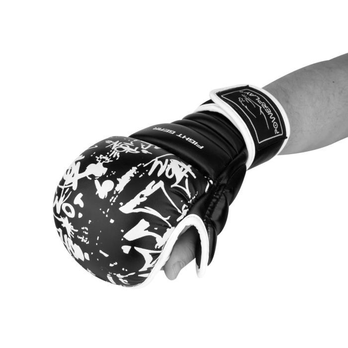 Рукавички для карате PowerPlay 3092KRT Black/White L (PP_3092krt_L_bl/white) зображення 4