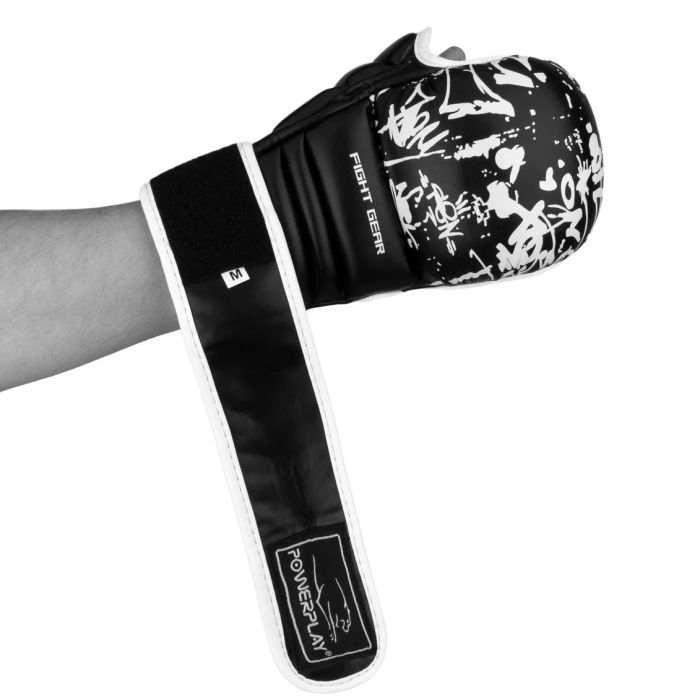 Рукавички для карате PowerPlay 3092KRT Black/White L (PP_3092krt_L_bl/white) зображення 5