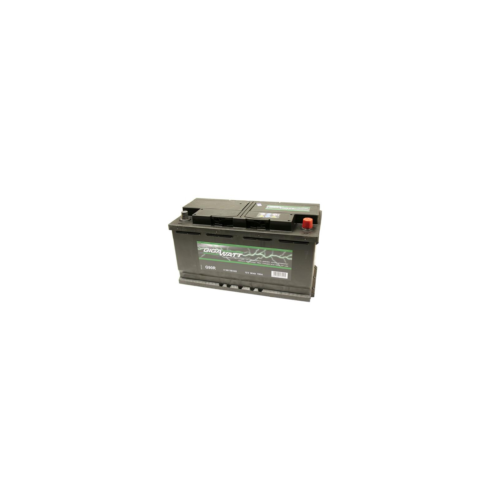 Аккумулятор автомобильный GigaWatt 90А (0185759022) изображение 2