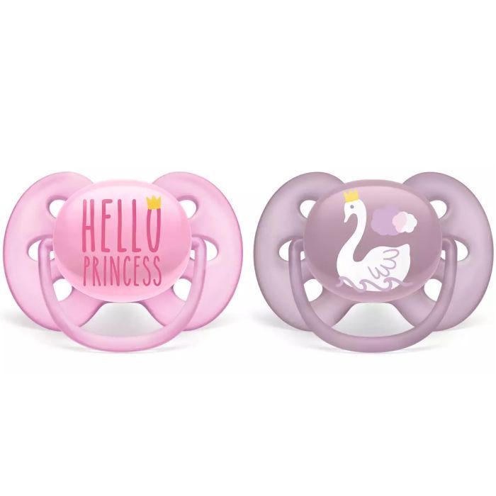 Пустышка Philips AVENT Ultra Soft для девочек 6-18 мес (SCF223/02)