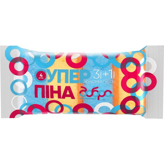 Губки кухонные Добра Господарочка Супер Пена 4 шт. (4820086520980)
