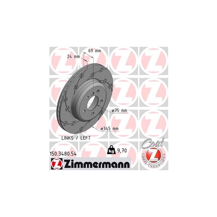 Тормозной диск ZIMMERMANN 150.3480.54