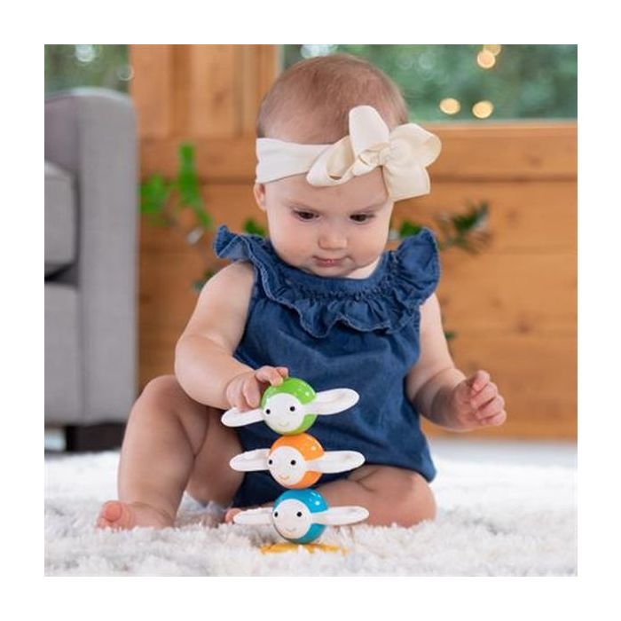 Розвиваюча іграшка Fat Brain Toys Магнітна пірамідка Веселі бджілки Dizzy Bees (F294ML) зображення 3