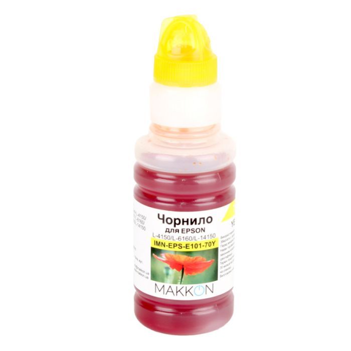 Чернила Makkon для Epson EcoTank L-4160/L-6160/L-6190 70 мл yellow (IMN-EPS-E101-70Y)