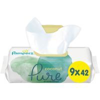 Дитячі вологі серветки Pampers Pure Coconut 378 шт (8001841709017)