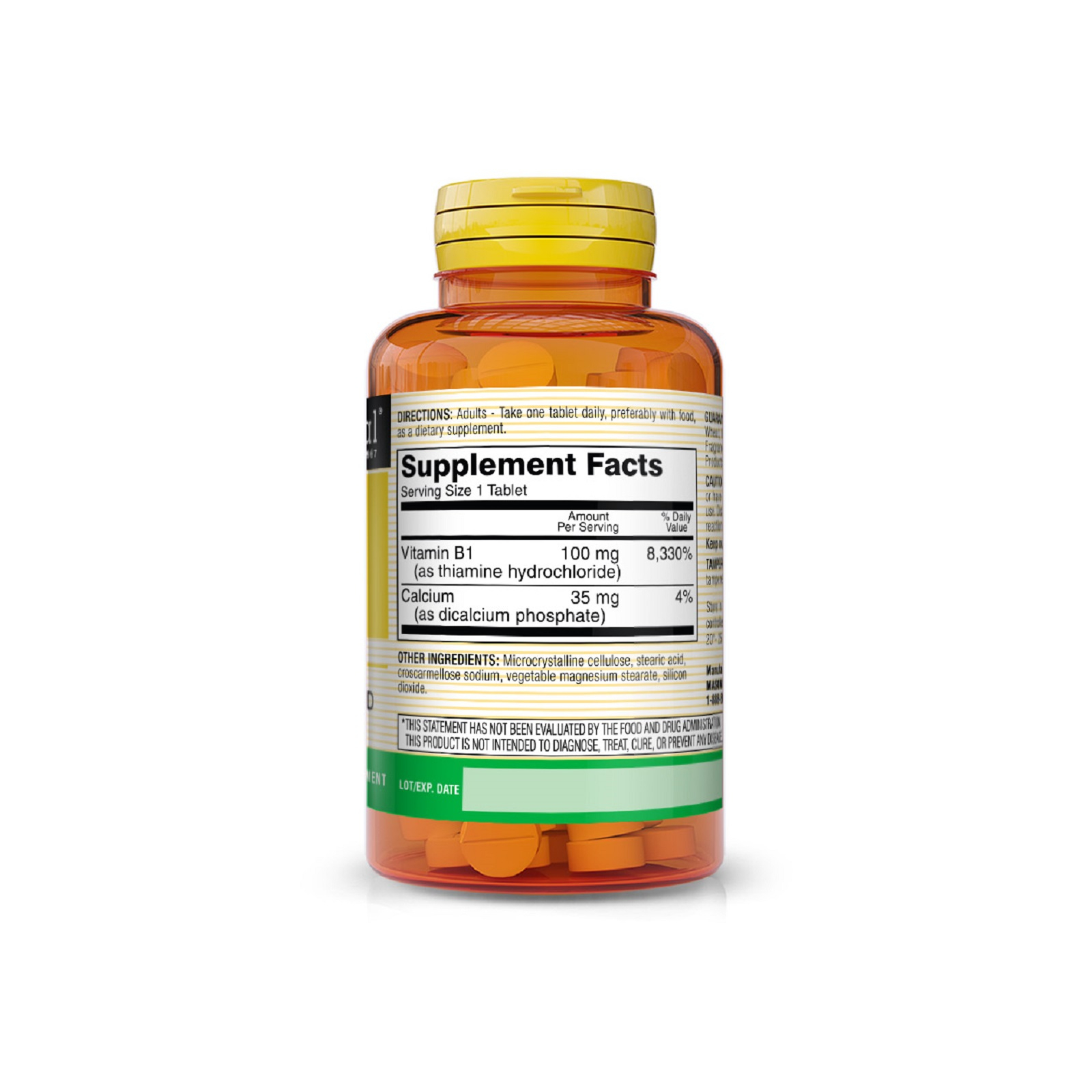 Вітамін Mason Natural Вітамін B1 100 мг, Vitamin B1, 100 таблеток (MAV05651) зображення 2