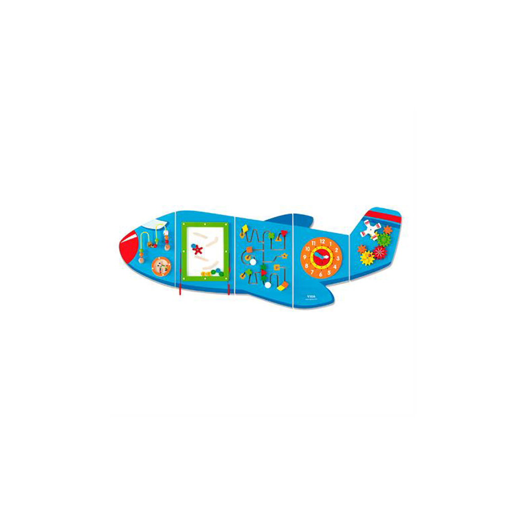 Развивающая игрушка Viga Toys Бизиборд Самолет (50673FSC)