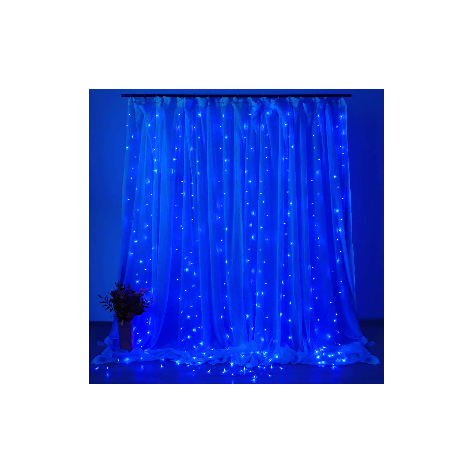 Гирлянда ColorWay штора водопад 3x3м 300LED 220V синяя (CW-GW-300L33VWFBL) изображение 6