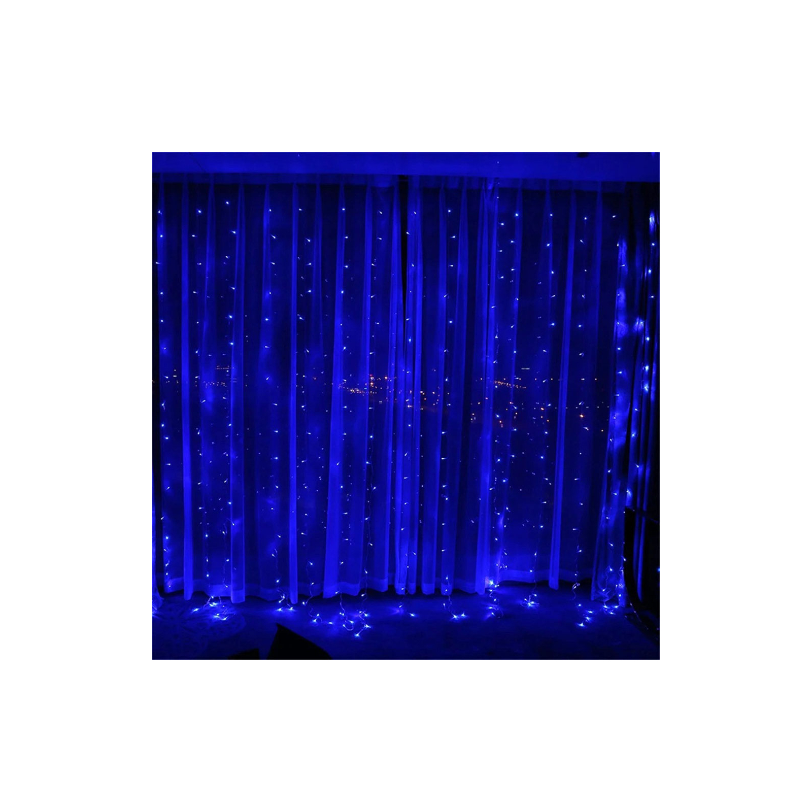 Гірлянда ColorWay штора водоспад 3x3м 300LED 220V синя (CW-GW-300L33VWFBL) зображення 7