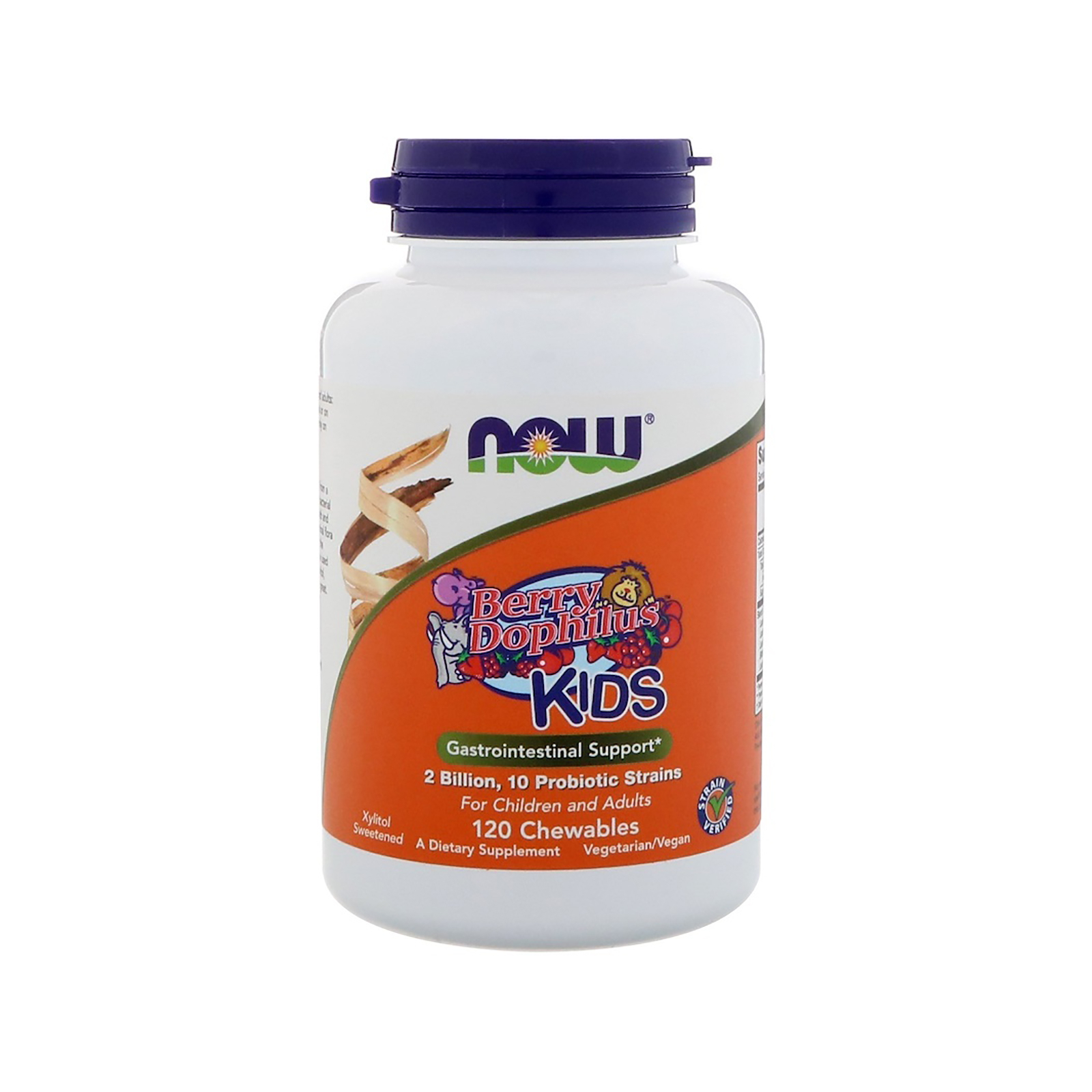 Пробиотики Now Foods Дофилус Пробиотики для Детей, Berry Dophilus, 120 жевательн (NOW-02949)