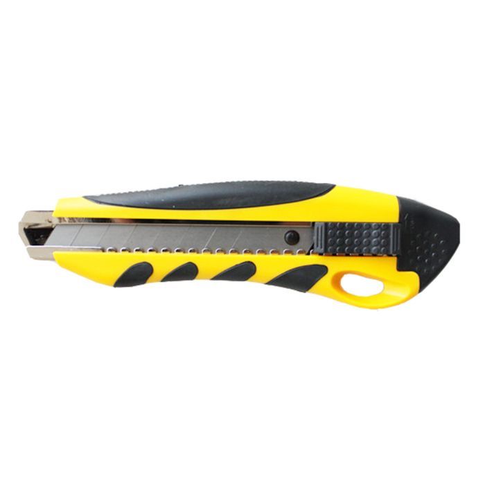Нож канцелярский H-Tone 18 мм оранжевый с резиновыми вставками (KNIFE-HT-JJ40609-18)