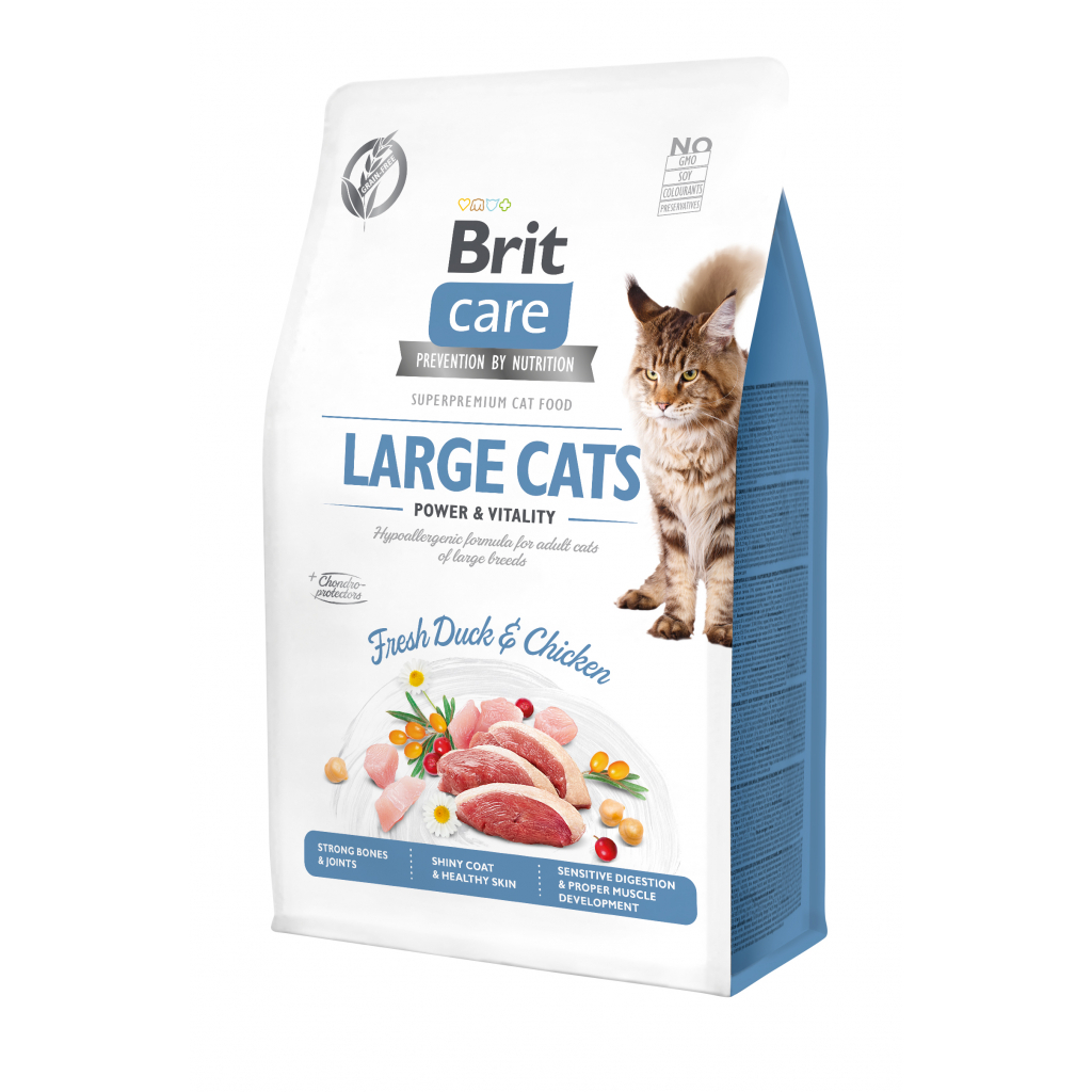 Сухой корм для кошек Brit Care Cat GF Large cats Power and Vitality 400 г (8595602540921)