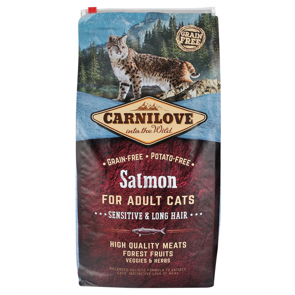 Сухий корм для кішок Carnilove Cat Sensitive and Long Hair 6 кг (8595602512270)