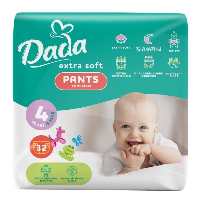 Подгузники Dada Extra Soft 4 Maxi (9-15 кг) 32 шт (4820174980689)