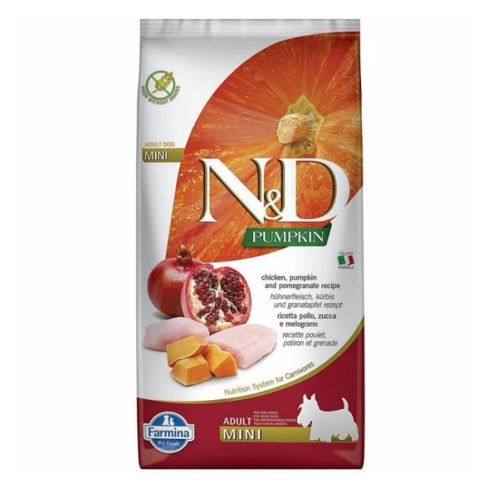 Сухой корм для собак Farmina Grain Free ADULT MINI с тыквой, курицей, гранатом 7 кг (8010276033635)
