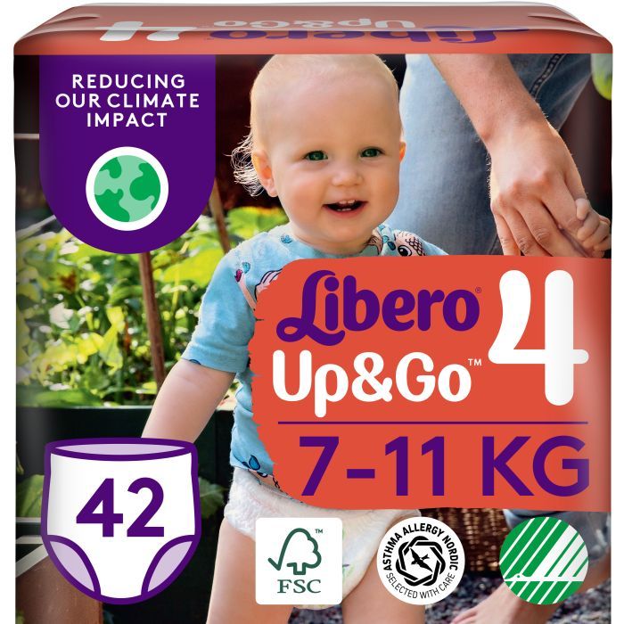Подгузники Libero Up&Go Размер 4 (7-11 кг) 42 шт (7322541742243)