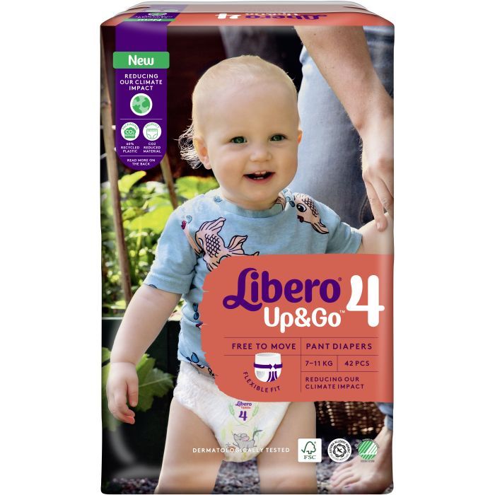 Подгузники Libero Up&Go Размер 4 (7-11 кг) 42 шт (7322541742243) изображение 2