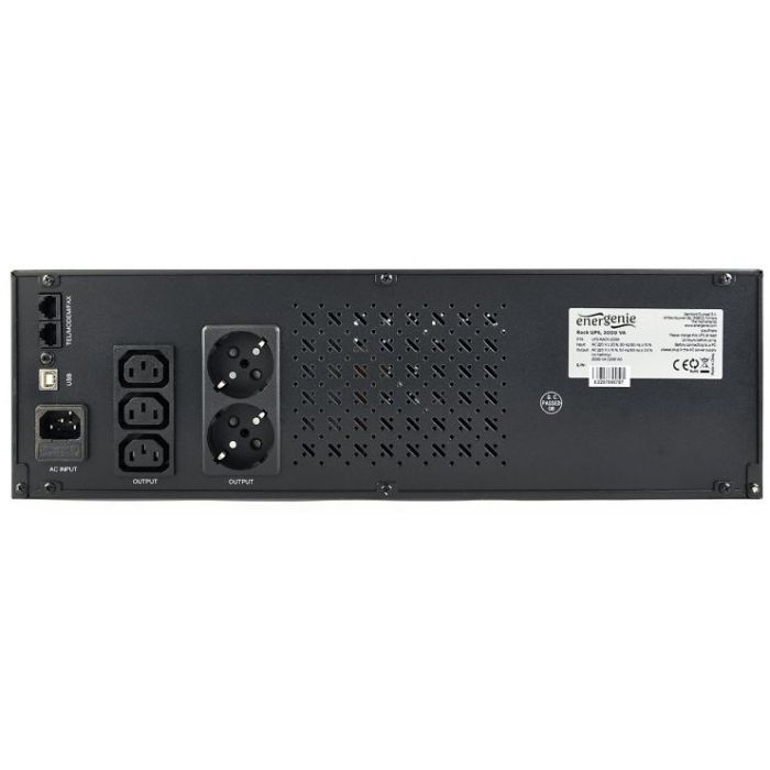 Пристрій безперебійного живлення EnerGenie UPS-RACK-1200 1200VA (UPS-RACK-1200) зображення 4