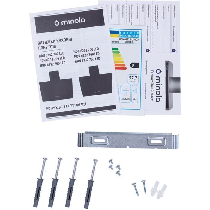 Витяжка кухонна Minola HDN 6222 WH/INOX 700 LED зображення 12