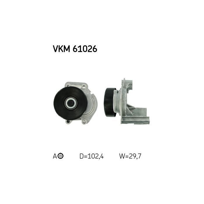 Натягувач ременя з роликом SKF VKM 61026