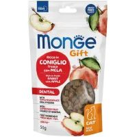 Лакомство для котов Monge Gift Cat Dental кролик с яблоком 50 г (8009470085144)
