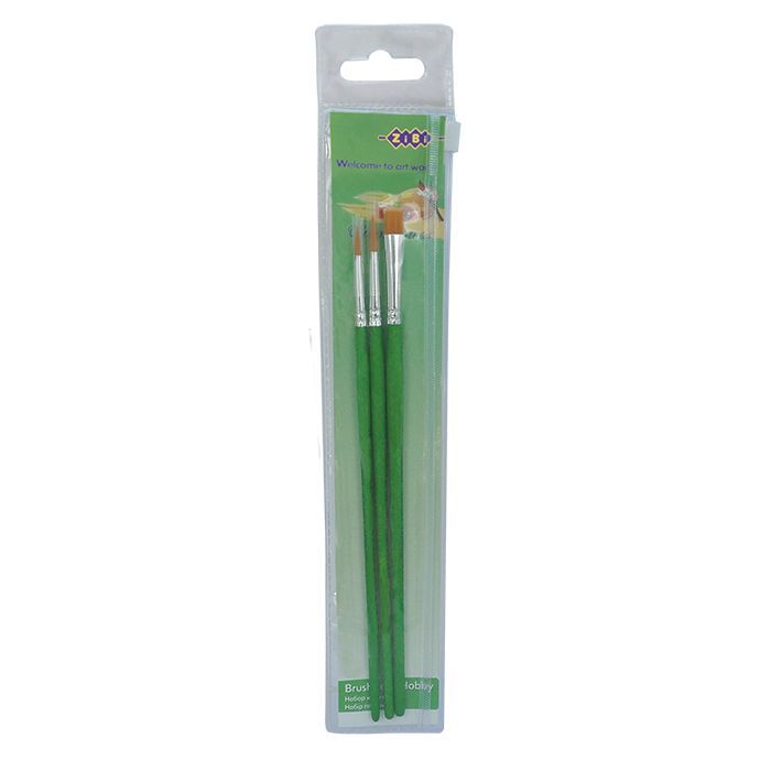Кисточка для рисования ZiBi Набор Hobby из синтетики 3 шт (ZB.6958)