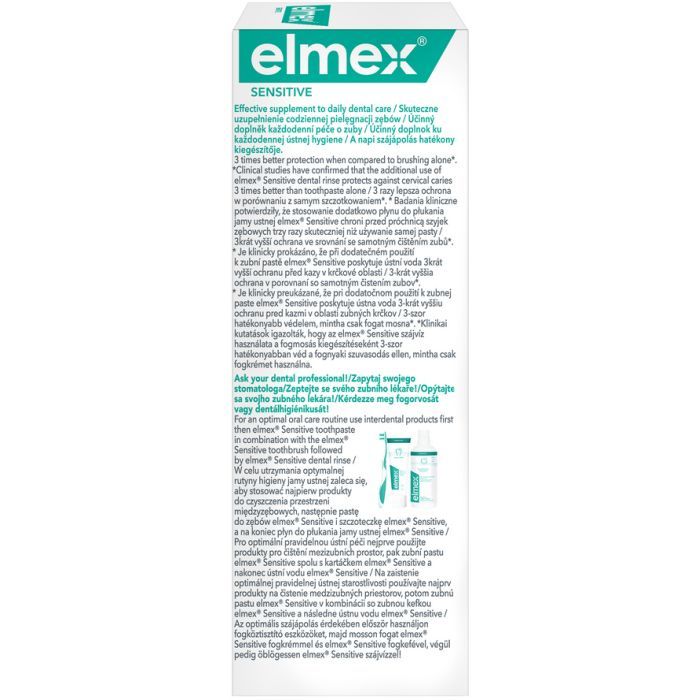 Ополаскиватель для полости рта Elmex Sensitive Plus 400 мл (7610108065370) изображение 7