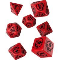 Набор кубиков для настольных игр Q-Workshop Dragons Red black Dice Set (7 шт) (SDRA04)