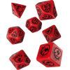 Набор кубиков для настольных игр Q-Workshop Dragons Red black Dice Set (7 шт) (SDRA04)