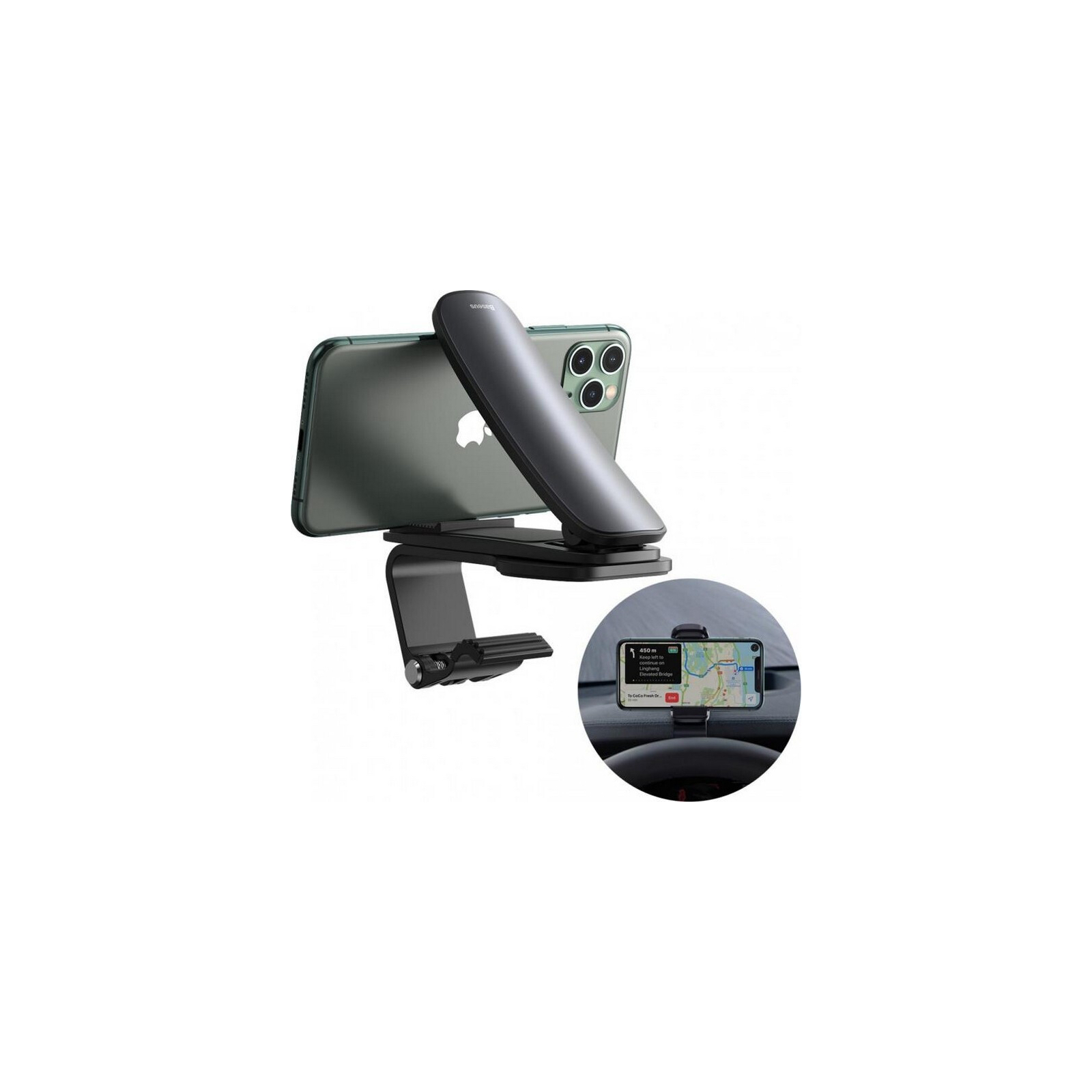 Универсальный автодержатель Baseus Big Mouth Pro Car Mount (applicable to centre console) Black (SUDZ-A01) изображение 5