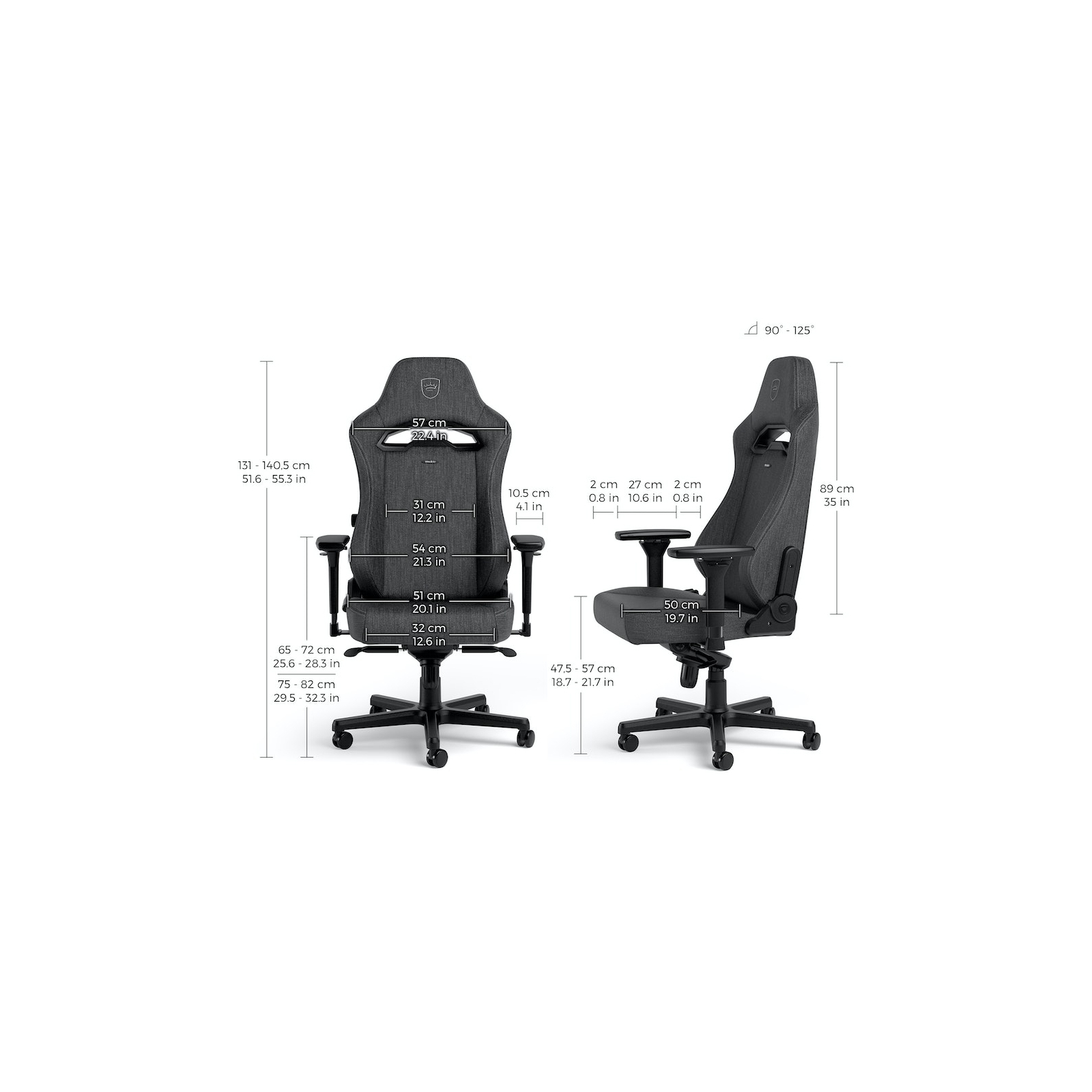 Кресло игровое Noblechairs HERO ST TX Gaming Chair Anthracite (NBL-HRO-ST-ATC) изображение 6