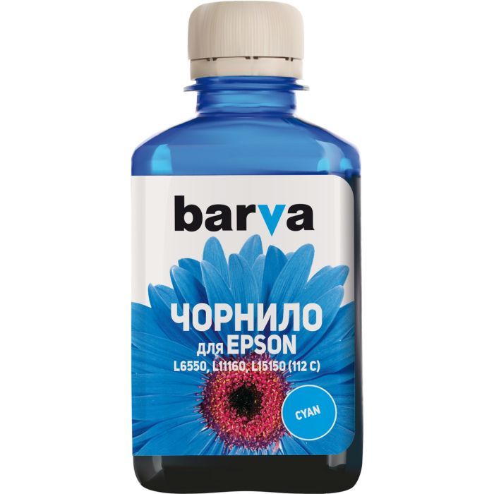 Чорнило Barva Epson 112 1л cyan (E112-826)