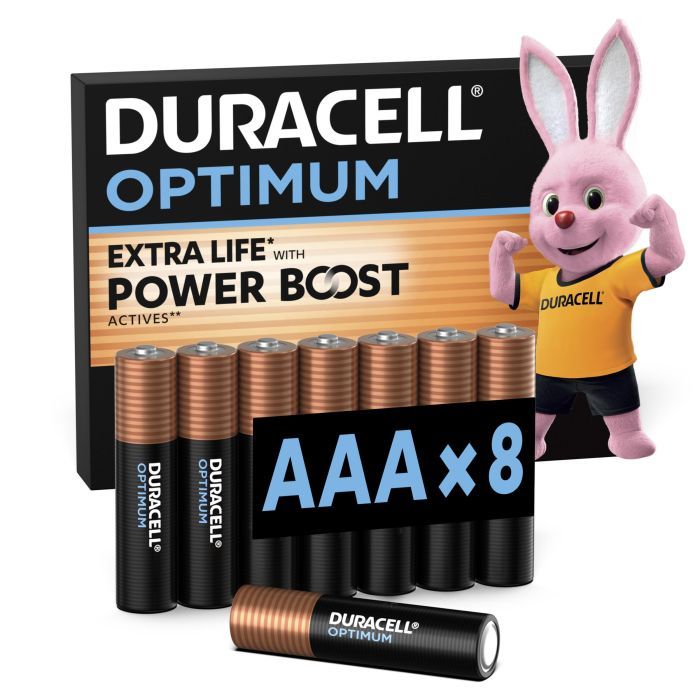 Батарейка Duracell Optimum AAA лужні 8 шт. в упаковці (5015602)