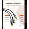 Кабель мультимедійний 3.5mm to TRSx2 M/F 0.25m Ugreen (10739) зображення 4
