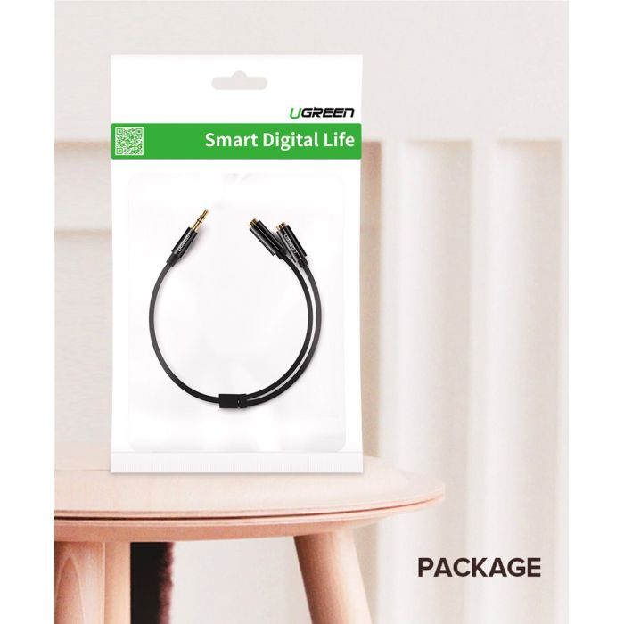 Кабель мультимедійний 3.5mm to TRSx2 M/F 0.25m Ugreen (10739) зображення 6