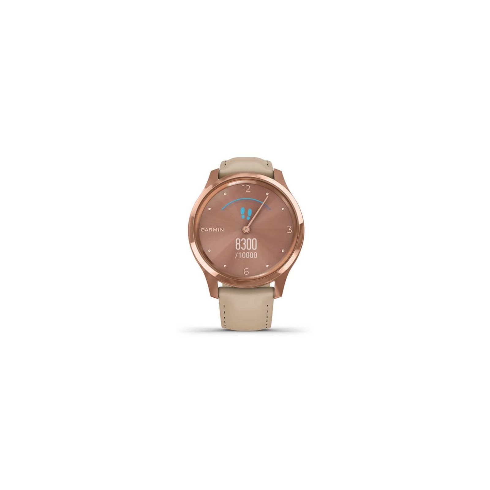 Смарт-часы Garmin vivomove Luxe, RoseGold, Light Sand, Leather (010-02241-21) изображение 4