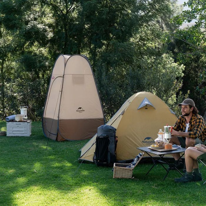 Палатка Naturehike NH17Z002-P Душ/Туалет Коричневий (6927595795934) изображение 10