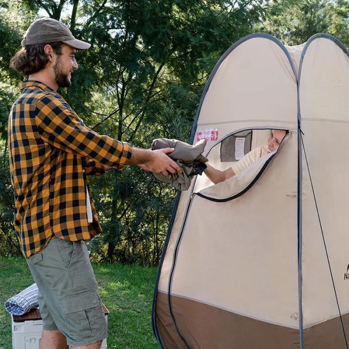 Палатка Naturehike NH17Z002-P Душ/Туалет Коричневий (6927595795934) изображение 5
