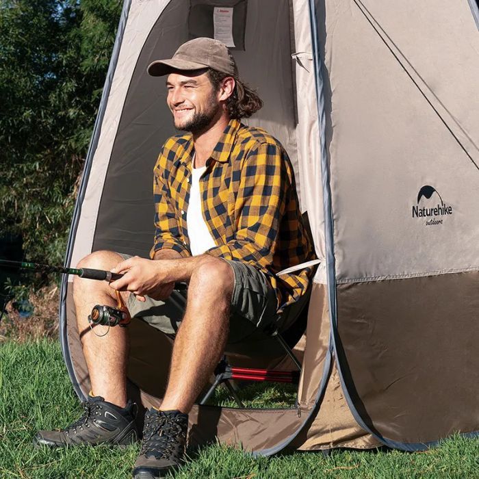 Палатка Naturehike NH17Z002-P Душ/Туалет Коричневий (6927595795934) изображение 8