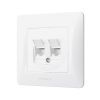 Компьютерная розетка Videx BINERA CAT6+CAT6 (VF-BNSK2PC6-W) изображение 2