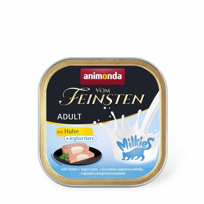 Паштет для кошек Animonda Vom Feinsten Adult with Chicken + Yoghurt centre 100 г (4017721831130)